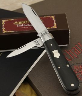  Morgan 2011 Heritage Series 1193 Ebony Blade Jack Knives w Case