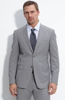 Versace Collection Trim Fit Grey Stretch Wool Suit
