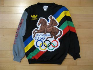 VTG 80s Adidas Olympic Helsinki Sweater Run DMC S