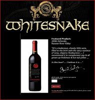 Whitesnake SEALED Bottle of Wine Zinfandel 2010
