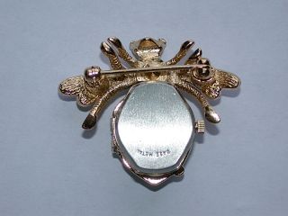 Joan Rivers QVC Swarovski Crystal Bee Watch Pin Brooch