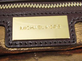 595 Michael Kors Darrington Gold Python Leather Slouchy Tote Shopper