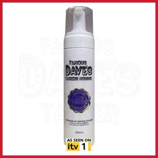 Famous Daves Dark Fake Tan Mousse Mitt Dont Bake in The Sun Use Self