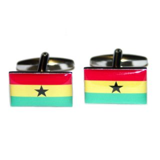  Ghana Flag Cufflinks in Gift Box