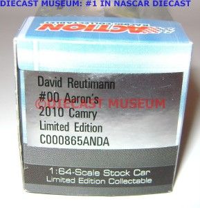 David Reutimann 00 Aarons Dream Machine 2010 Very RARE