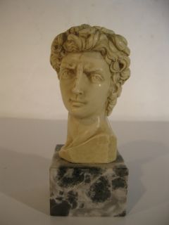 Vintage Resin Sculpture of David by G Ruggeri Made in Italy