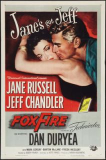  Movie Poster Foxfire Jane Russell, Jeff Chandler, Dan Duryea