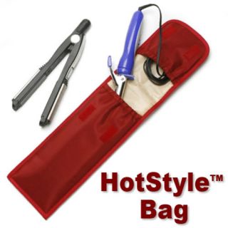 HOT IRON TRAVEL BAG ~CURLING IRON RED CASE ~Stow & Go