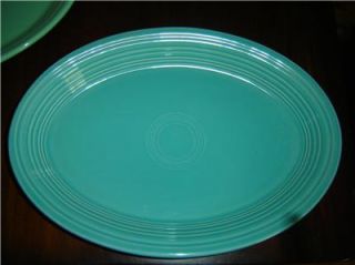 Homer Laughlin Fiesta Ware 13 1 2 Oval Platter Turquoise Blue Green
