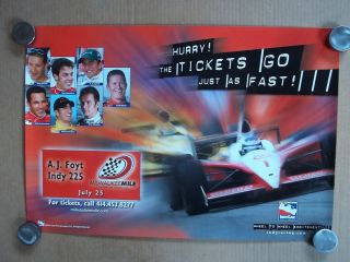 Dan Wheldon Indy Car Series Advertisement Ticket Poster