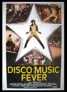 Disco Music Fever Dalida Baglion Orig Lebanese Movie Poster 70s