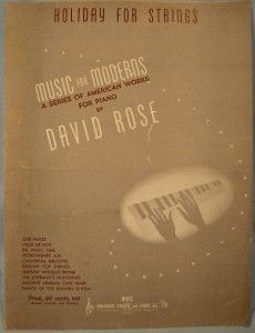Old 1943 Holiday for Strings Sheet Music David Rose O