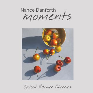 Danforth Rainier Cherries Sale Still Life 10x10 Canvas Oil Painting
