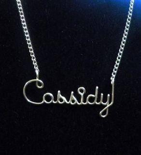 Silver Personalized Custom Wire Name Necklace Pendant