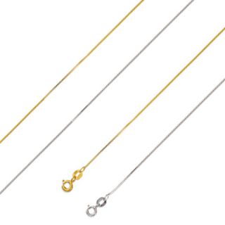  or Pink Gold Solid Box Chain 0 45mm 16 18 20 inches Necklace