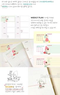  Creative Stationery Cute Journal Planner Diary/Daily planner Book BE0D