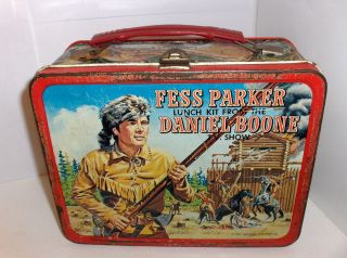 Fess Parker from The`1965`Daniel Boone`Hit TV Show Metal Lunchbox Free