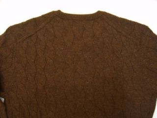 Un Dyed Genuine 100% Alpaca Daniel Cremieux Men M Cable Sweater VNeck