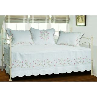 Embroidered Guinevere Quilted Daybed Set