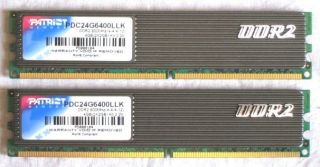 Patriot Memory 4GB Dual Channel DDR2 800 MHz PDC24G6400LLK 2 x 2GB
