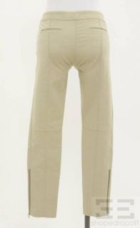 Cynthia Steffe Khaki Zipper Leg Pants Size 2 New