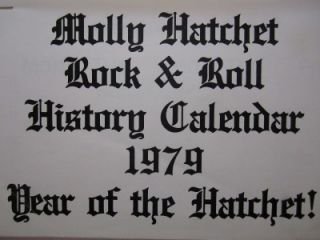 1979 Molly Hatchet Rock Roll Calendar Southern Rock Frank Frazetta