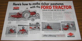 1952 Vintage Ad Ford Tractors Dearborn Farm Equipment