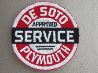 NOS DE SOTO PLYMOUTH APPROVED SERVICE PATCH MADE IN THE 50s EXCELLENT