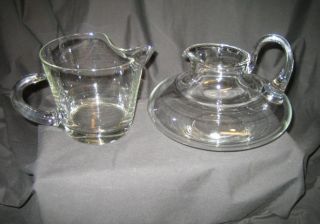 Unusual Shaped Glass Pitchers or Wine Decanters
