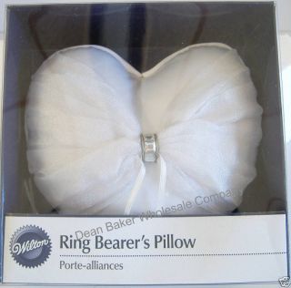 Wilton Princess Heart Wedding Ring Bearer Satin Pillow
