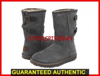 emu darlington charcoal sheepskin boots womens 7 new