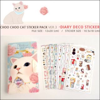 Cute Diary Deco Decorative Sticker Jetoy Choo Choo Cat Pack Ver 3