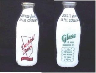 Milk Bottle Square Quart Dashiell Dairy Midland MD