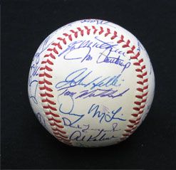 1968 Detroit Tigers Team Signed Baseball 24 Signatures