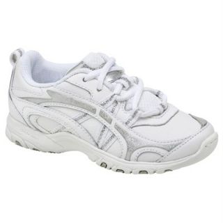 Stride Rite Daliah White Silver Lace Up Tennis Shoes