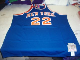  NBA Throwback New York Knicks Dave DeBusschere Jersey Size 60