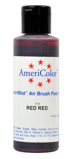 AmeriColor AmeriMist RED RED 4.5oz Airbrush Cake Decorating Color