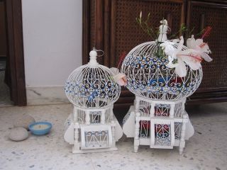 Set of2 Victorian Handmade Decorative Bird Cage Vintage