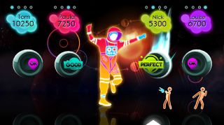 Pump Up the Volume dance track screen from Just Dance: Summer Party