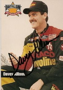 Davey Allison Autographed Maxx Texaco Star Team Coll Series Card 93