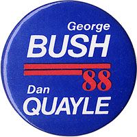 1988 George Bush Dan Quayle Campaign Button