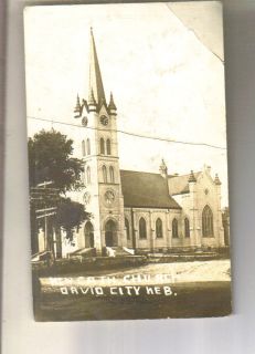 Catholic Church David City NE RPPC 1912 Postcard