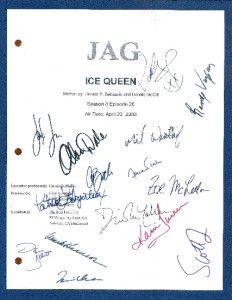 Jag Ice Queen NCIS Signed Script rpt Elliott Harmon