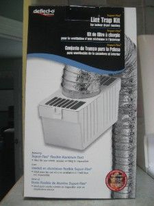 Deflecto Indoor Dryer Vent Kit LTF Lint Trap Venting Heating Moisture