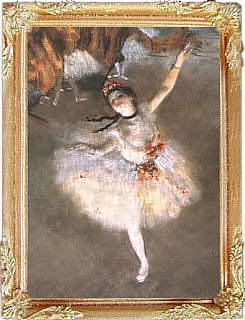 Degas Ballerina Dollhouse Miniature Framed Art Picture