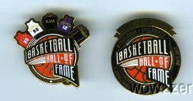  Jordan Basketball Hall of Fame Pin Set w/John Stockton,David Robinson+