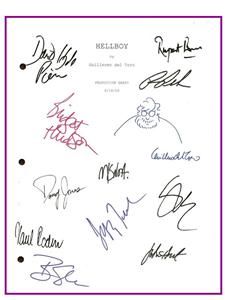 Hellboy Script Signed rpt Guillermo Del Toro Mike Mignola Ron Perlman
