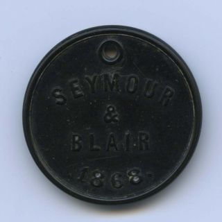 Seymour Blair 1868 Presidential Campaign Gutta Percha Jugate Medalet