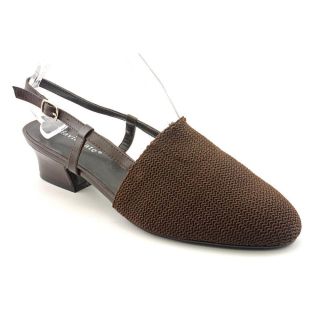 David Tate Lori Womens Size 8 Brown Narrow Fabric Slingbacks Shoes