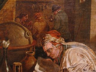 DAVID TENIERS (1610 1690) IMPORTANT SIGNED DUTCH OIL   ASTROLOGIST IN
